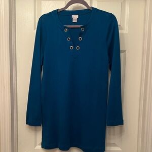 Chico's Teal Long Sleeve Top
